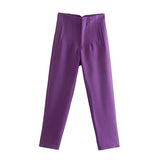 Women's High Waist S-2XL Office Fashion Designer Pants