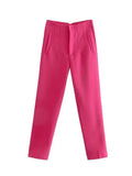 Women's High Waist S-2XL Office Fashion Designer Pants