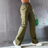 Women's High Waist  S-L Fashion Designer Cargo Pants