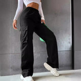Women's High Waist  S-L Fashion Designer Cargo Pants