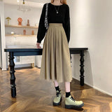 Women's High Waist Pleated Fashion Designer Skirts (Midi)-Women's Fashion Designer Skirts