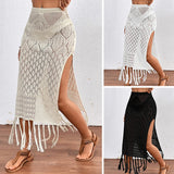 Women's High Waist Tassel Fashion Designer Knitted Skirts (Midi)-Women's Fashion Designer Skirts