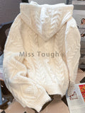 Women's Horn Buckle Fashion X-2XL Designer Knitted Cardigans