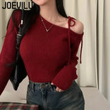 Women's Irregular Collar Tied Cardigan Fashion Designer Jerseys-Women's Fashion Designer Jerseys Tops
