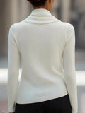Women's Irregular Collar Tops Fashion Designer Knitted S-2XL Cardigans