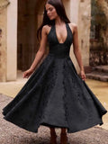 Women's Jacquard S-M Waist A-line Fashion Designer Dresses (Short)