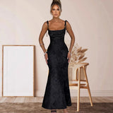Women's Jacquard S-M Waist A-line Fashion Designer Dresses (Short)
