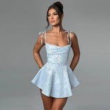 Women's Jacquard S-M Waist A-line Fashion Designer Dresses (Short)