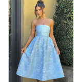 Women's Jacquard S-M Waist A-line Fashion Designer Dresses (Short)