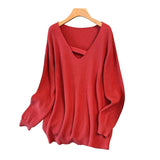 Women's Jerseys Loose Knitted Fashion Designer 4-9XL Cardigans (Plus Size)