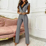 Women's Jumpsuit Double Breasted Fashion Designer Rompers