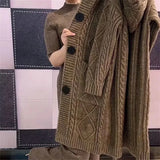 Women's Knitted 2-5XL Fashion Designer Hooded Cardigans (Plus Size)