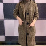 Women's Knitted 2-5XL Fashion Designer Hooded Cardigans (Plus Size)