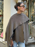 Women's Knitted Asymmetric Fashion Designer Scarf Jackets-Women's Fashion Designer Jackets