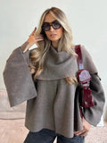 Women's Knitted Asymmetric Fashion Designer Scarf Jackets-Women's Fashion Designer Jackets