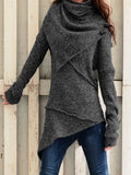 Women's Knitted Tops Fashion Designer Towel Collar Cardigans