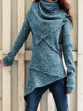Women's Knitted Tops Fashion Designer Towel Collar Cardigans