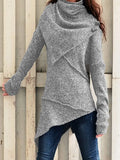 Women's Knitted Tops Fashion Designer Towel Collar Cardigans