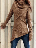 Women's Knitted Tops Fashion Designer Towel Collar Cardigans