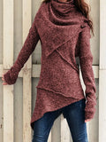 Women's Knitted Tops Fashion Designer Towel Collar Cardigans