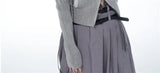 Women's Knitted Zipper Tops Fashion Designer Ribbed Jerseys