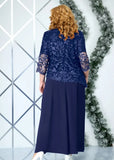 Women's Lace Chiffon 2-5XL Fashion Designer Long Dresses (Plus Size)