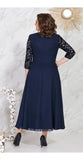 Women's Lace Chiffon 2-5XL Fashion Designer Long Dresses (Plus Size)