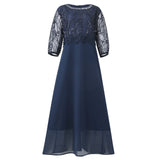 Women's Lace Chiffon 2-5XL Fashion Designer Long Dresses (Plus Size)