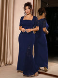 Women's Lace Fashion Designer 1-5XL Long Dresses (Plus Size)