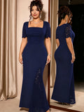 Women's Lace Fashion Designer 1-5XL Long Dresses (Plus Size)-Women's Fashion Designer Plus Size Dresses