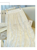 Women's Lace L-4XL Fashion Designer Midi Skirts (Plus Size)-Women's Fashion Designer Plus Size Skirts-International Women's Clothing