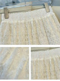 Women's Lace L-4XL Fashion Designer Midi Skirts (Plus Size)-Women's Fashion Designer Plus Size Skirts-International Women's Clothing