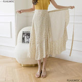 Women's Lace-Up Vintage Retro Floral Fashion Designer Skirts (Midi)-Women's Fashion Designer Skirts-International Women's Clothing