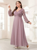 Women's Lantern A-Line 1-5XL Fashion Designer Long Dresses (Plus Size)-Women's Fashion Designer Plus Size Dresses
