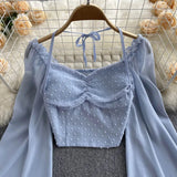 Women's Lantern Sleeve Off Shoulder Fashion Designer Long-Sleeve Tops-Women's Fashion Designer Long-Sleeve Tops