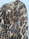 Women's Leopard Print Blouse 1-5XL Fashion Designer T-Shirts (Plus Size)-Women's Tops Fashion Designer Plus Size T-Shirts / Blouses-International Women's Clothing