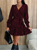 Women's Leopard Printed Fashion Designer Mini S-2XL Dresses (Short)