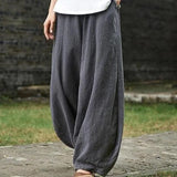 Women's Linen Fashion Designer Cotton 2-5XL Pants (Plus Size)-Women's Fashion Designer Plus Size Leggings / Pants-Women&#x27;s fashion designer plus size clothes