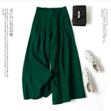 Women's Linen Cotton Wide Leg Fashion Designer Pants-Women's Fashion Designer Plus Size Leggings / Pants