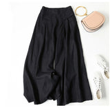 Women's Linen Cotton Wide Leg Fashion Designer Pants-Women's Fashion Designer Plus Size Leggings / Pants