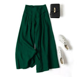 Women's Linen Cotton Wide Leg Fashion Designer Pants-Women's Fashion Designer Plus Size Leggings / Pants