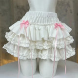 Women's Lolita Ruffle Lace Fashion Designer S-XL Mini Skirts (Short)