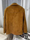 Women's Long Blazer Collar Fashion Designer Suede Jackets-Women's Fashion Designer Jackets