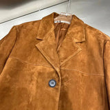 Women's Long Blazer Collar Fashion Designer Suede Jackets-Women's Fashion Designer Jackets