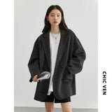 Women's Long Double Breasted Retro Fashion Designer Jackets-Women's Fashion Designer Jackets
