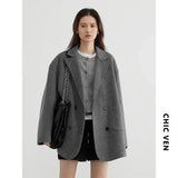 Women's Long Double Breasted Retro Fashion Designer Jackets-Women's Fashion Designer Jackets