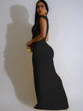 Women's Low Cut Fashion Designer Draped Dresses (Long)-Women's Fashion Designer Dresses