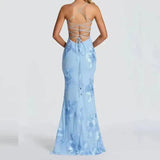 Women's Mermaid S-L Fashion Designer Bodycon Split Dresses (Long