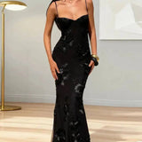 Women's Mermaid S-L Fashion Designer Bodycon Split Dresses (Long