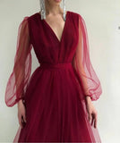Women's Mesh 3-9XL Lantern Sleeve Fashion Designer Dresses (Plus Size)